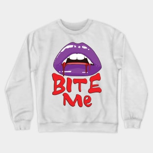 Bite Me Vampire Lips Crewneck Sweatshirt